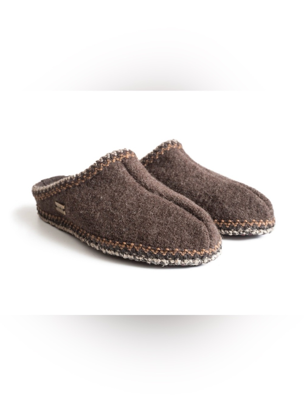 Haflinger AS Classic Wool Slippers Smokey Brown 8.5